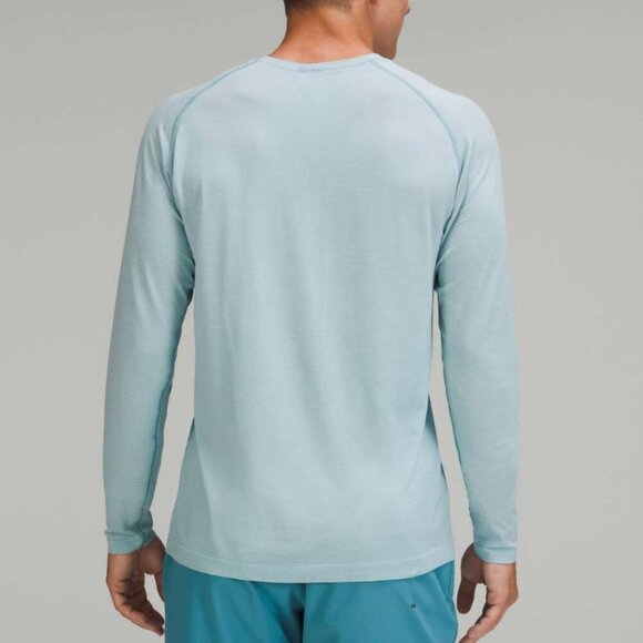 Lululemon Metal Vent Tech Long Sleeve Shirt 2.0 Peroxide /Breeze Blue Size Large - Picture 2 of 7